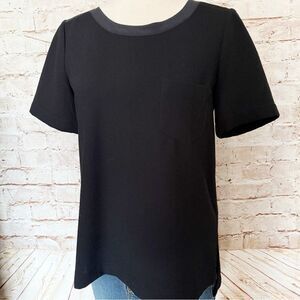 Madewell silk trim top